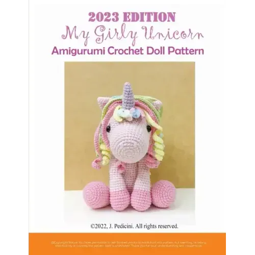 2023 My Girly Unicorn Amigurumi Crochet Doll Pattern