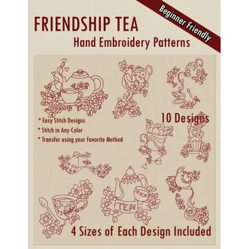 Friendship Tea Hand Embroidery Patterns