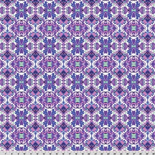 Wanderlust Damask Quilting Cuddle Blue Fabric per yard