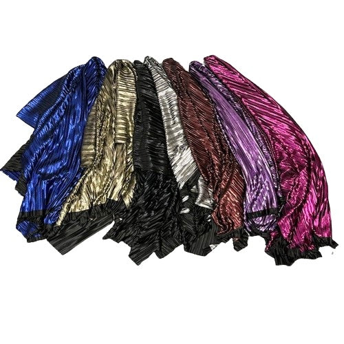 Metallic Pleated Foil Spandex Fabric
