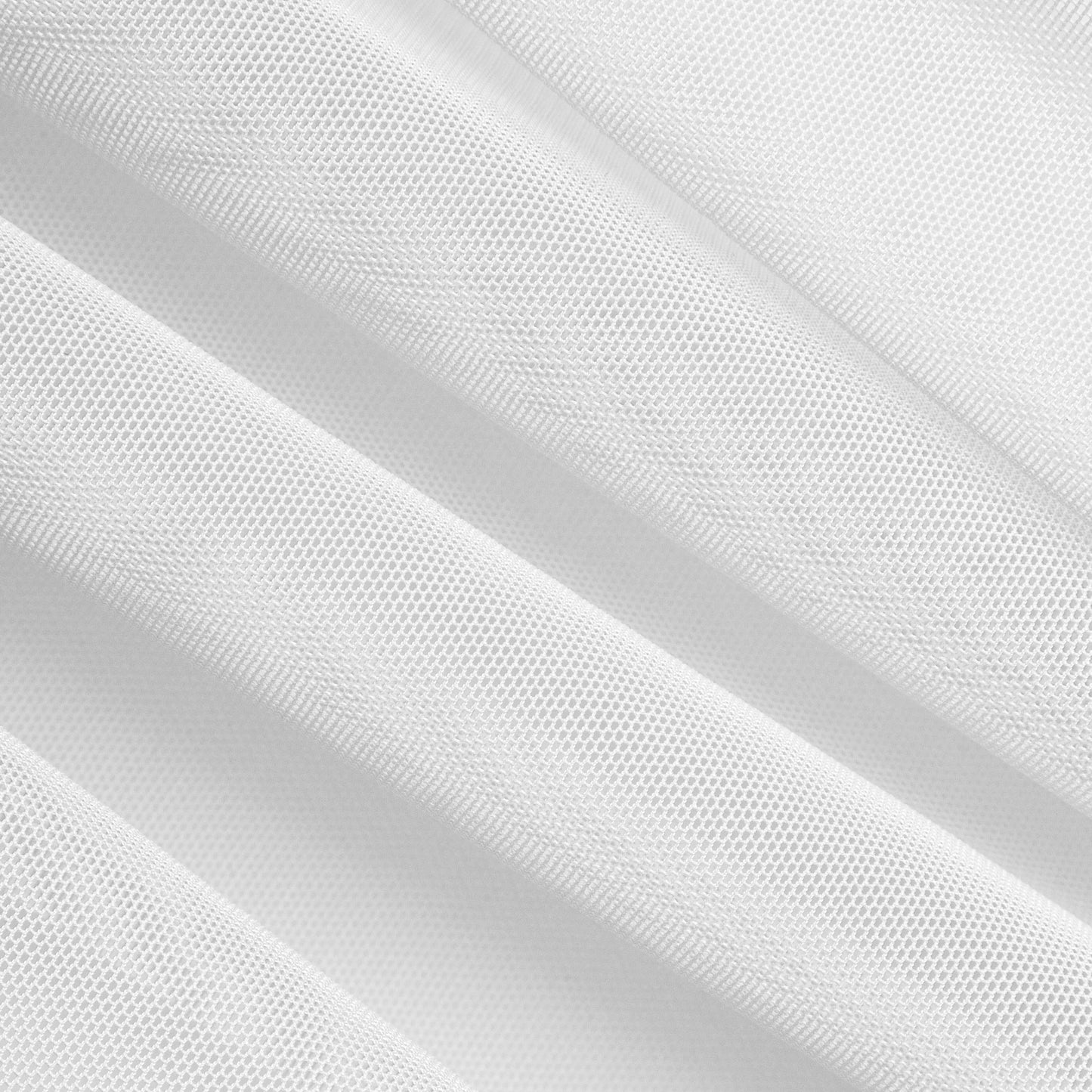 Nylon Spandex Performance Power Mesh Fabric | White