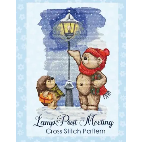 LampPost Meeting Cross Stitch Pattern