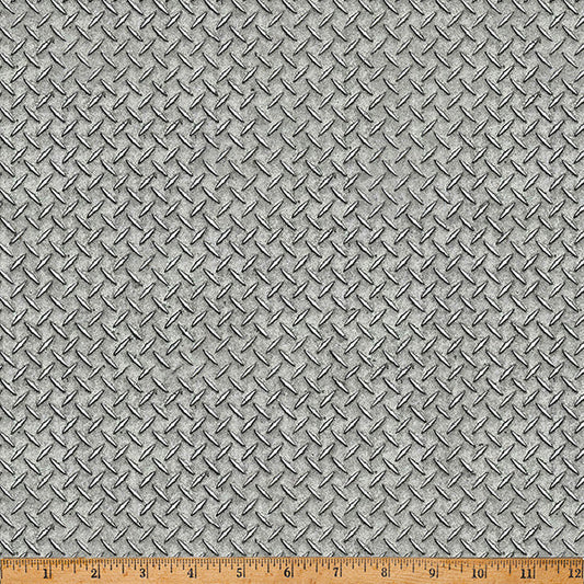 Gray Steel Hammer Down 43"/44" Fabric Per Yard