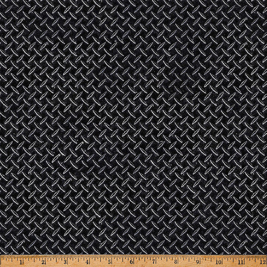 Black Steel Hammer Down 43"/44" Fabric Per Yard