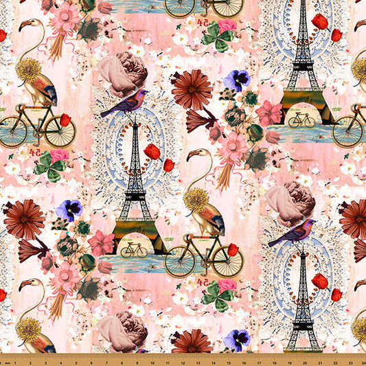Ballet Pink Paris Luck 43"/44" Fabric Per Yard