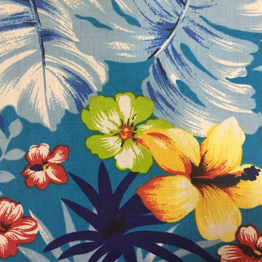 Hawaiian Print Poly Cotton Fabric