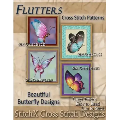 Flutters Cross Stitch Patterns: Beautiful Butterfly Designs
