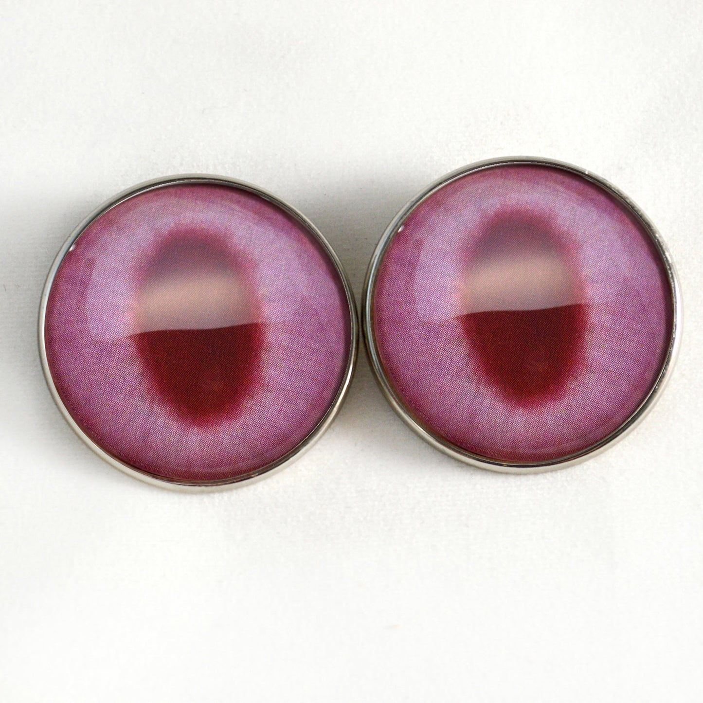 Albino Rabbit Sew-On Button Glass Eyes