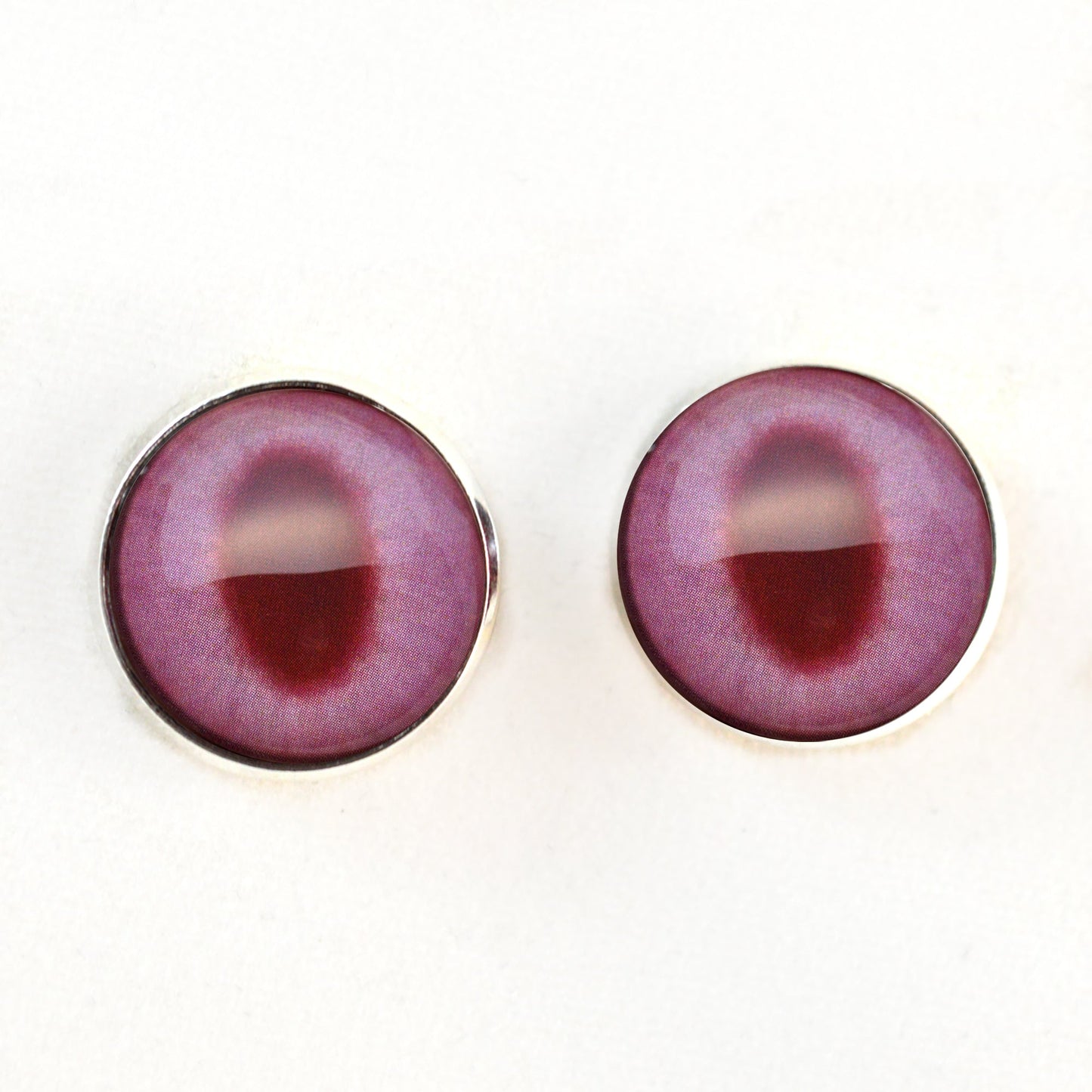 Albino Rabbit Sew-On Button Glass Eyes