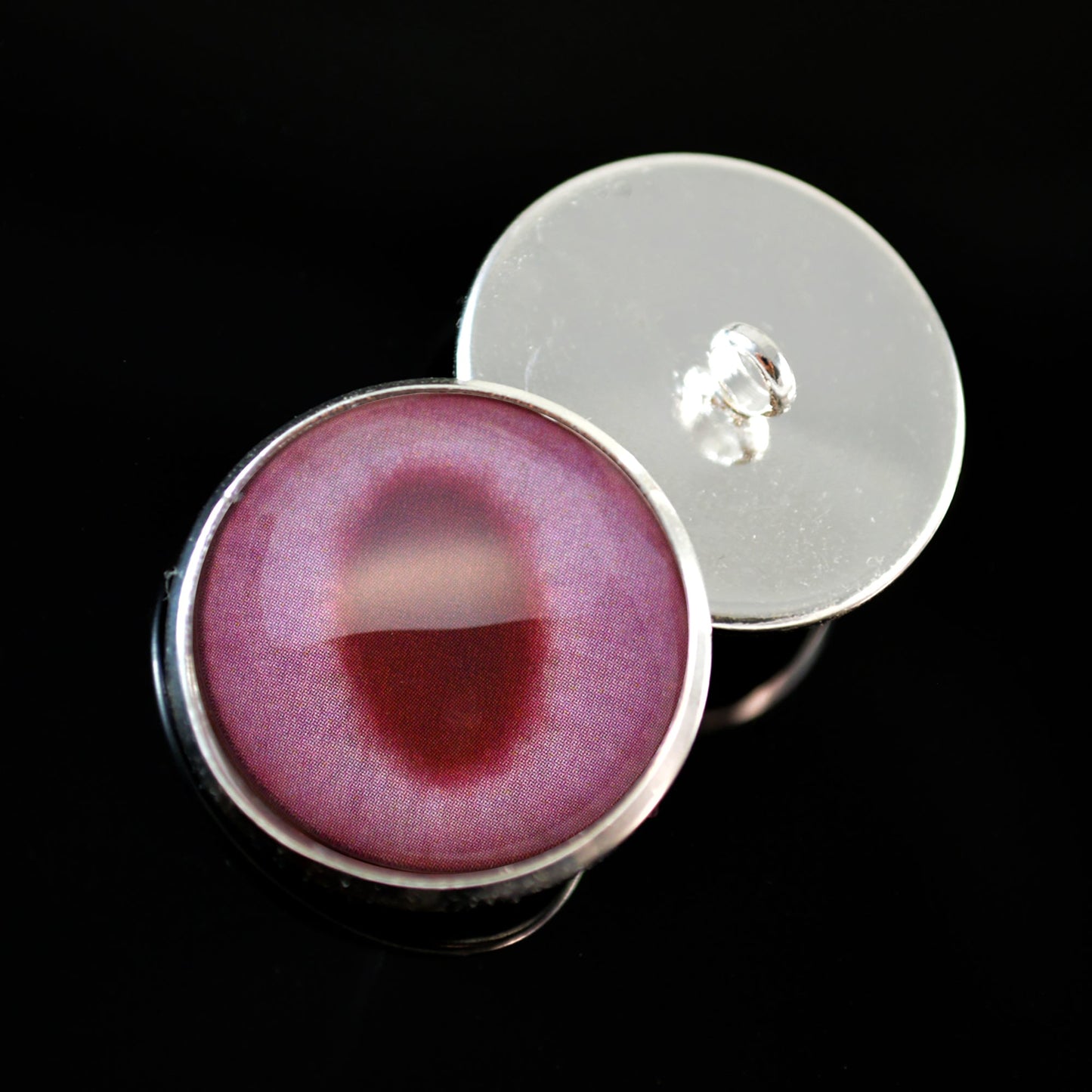 Albino Rabbit Sew-On Button Glass Eyes