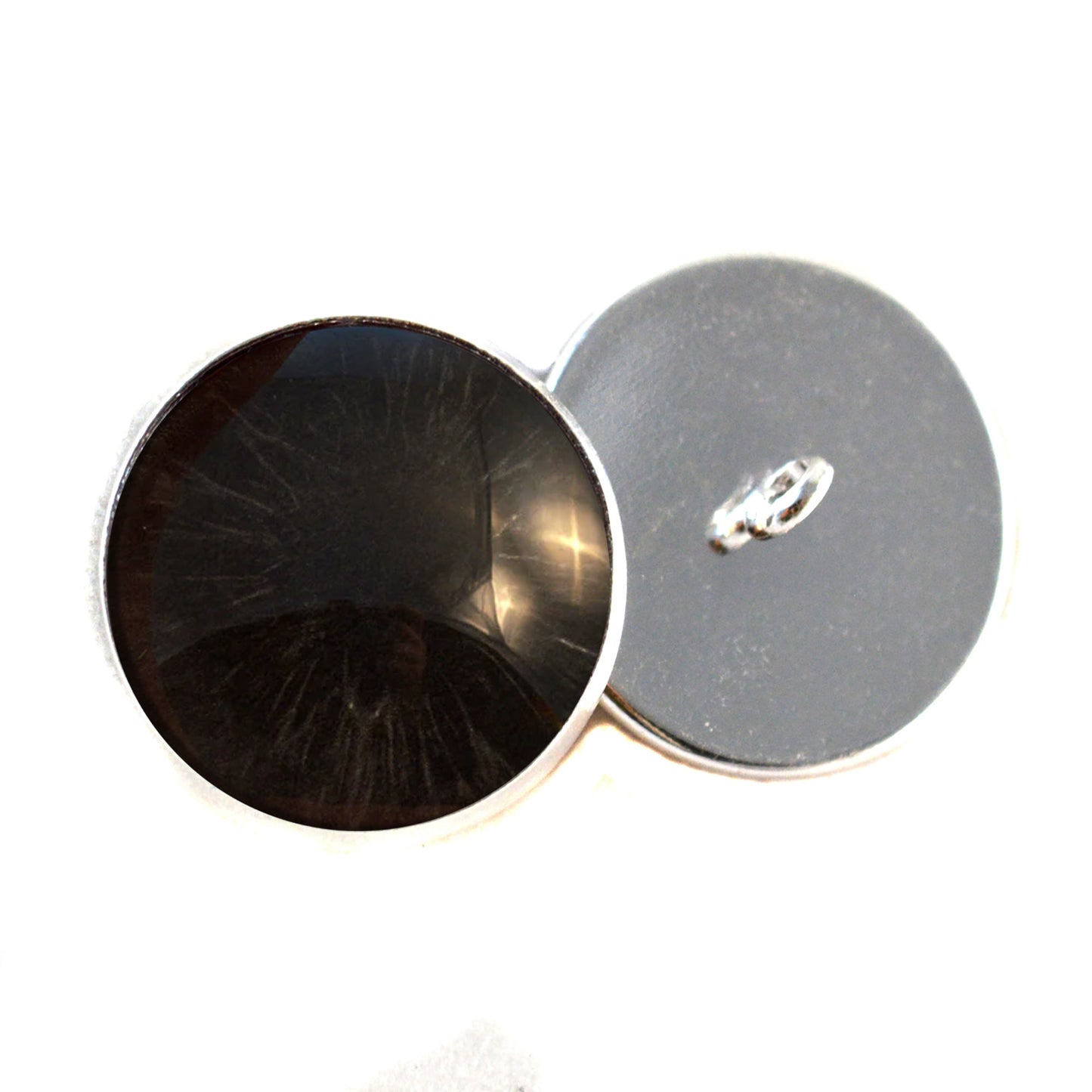 All Black Horror Sew-On Button Glass Eyes