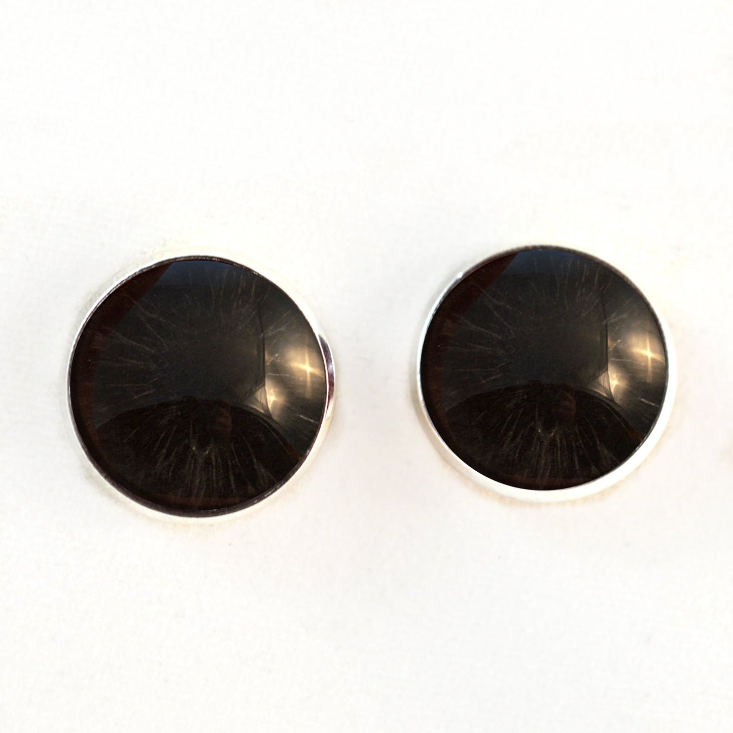 All Black Horror Sew-On Button Glass Eyes