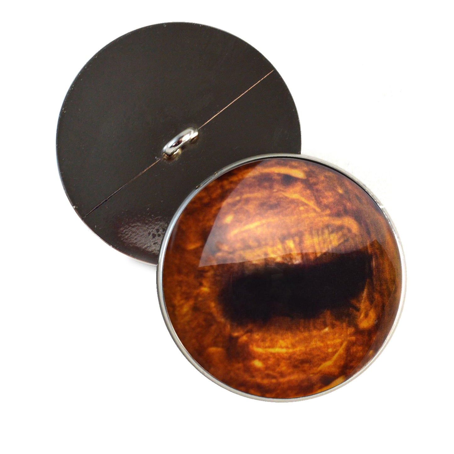 Light Brown Amber Horse Realistic Sew-On Button Glass Eyes