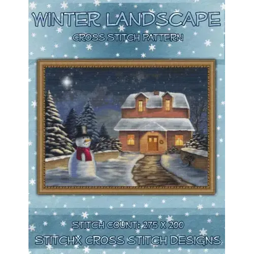 Winter Landscape Cross Stitch Pattern