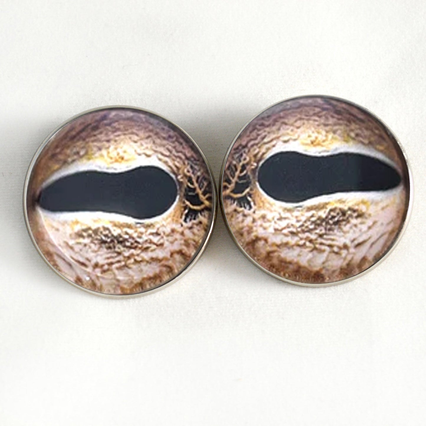Asian Whip Snake Inspired Sew-On Button Glass Eyes