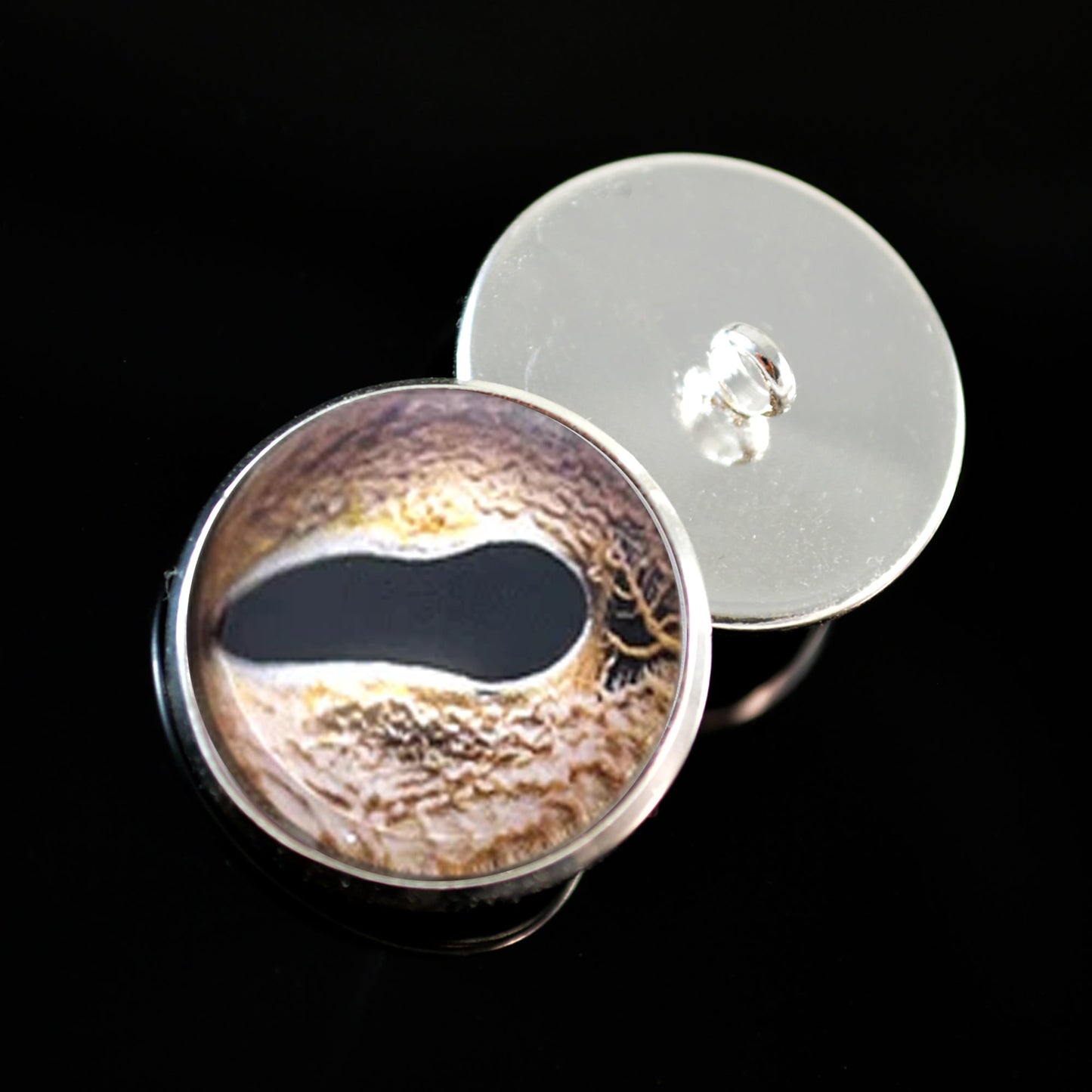 Asian Whip Snake Inspired Sew-On Button Glass Eyes