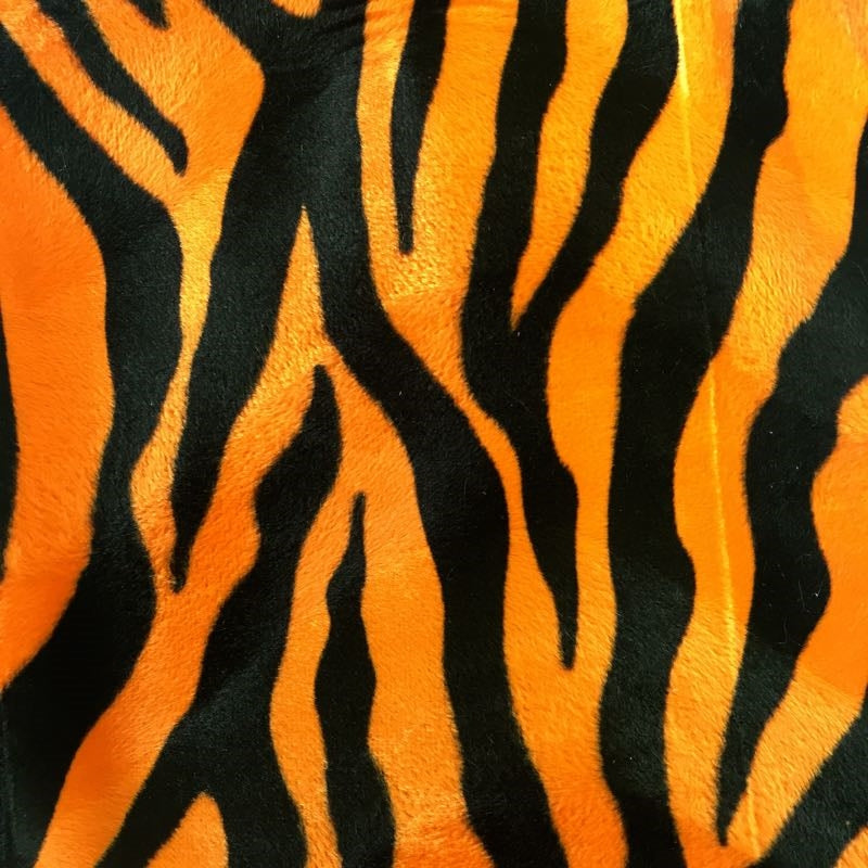 Big Zebra Print Velboa Faux Fur Fabric