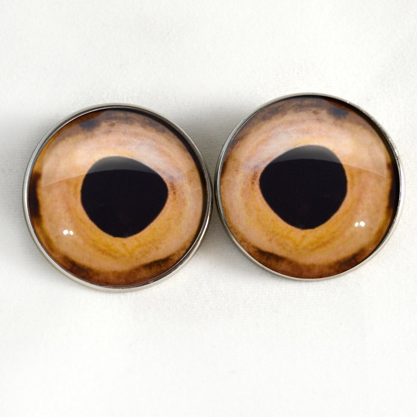Beige Fish Sew-On Button Glass Eyes