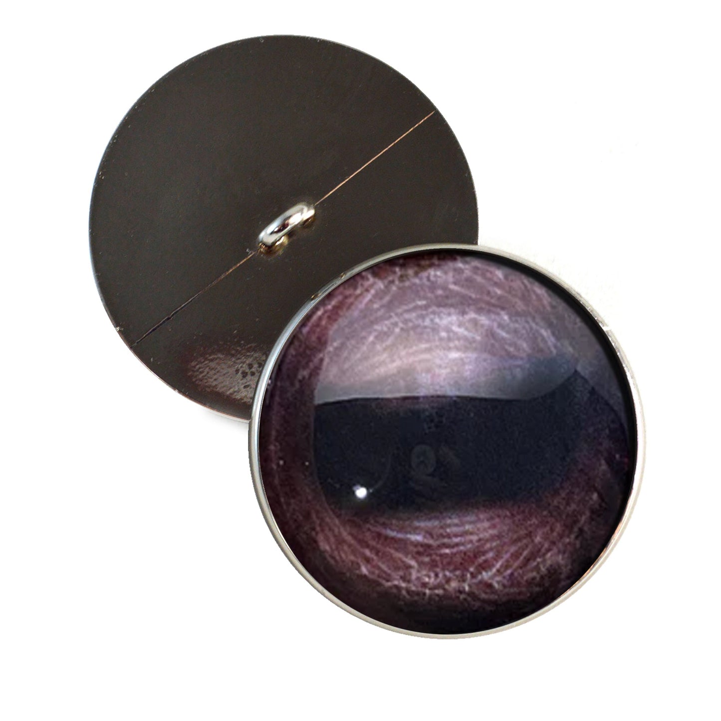 Bison Buffalo Inspired Sew-On Button Glass Eyes