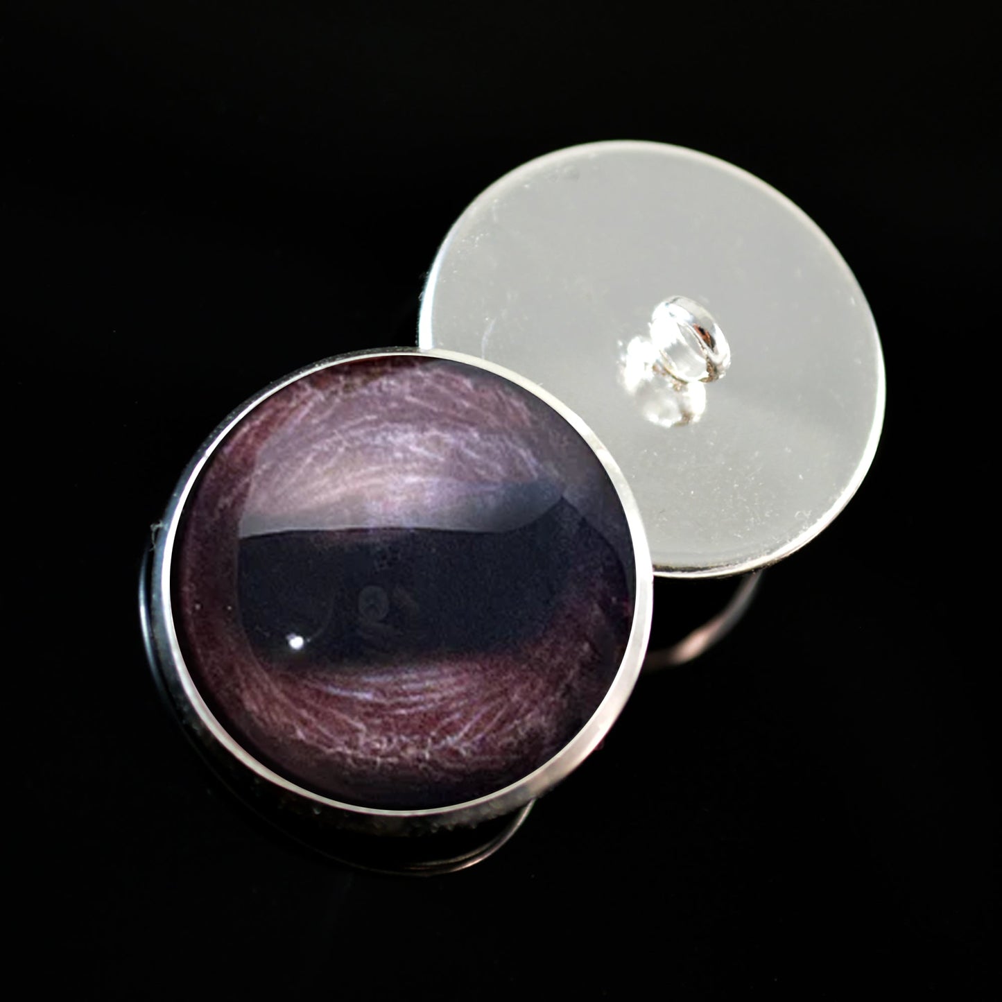 Bison Buffalo Inspired Sew-On Button Glass Eyes