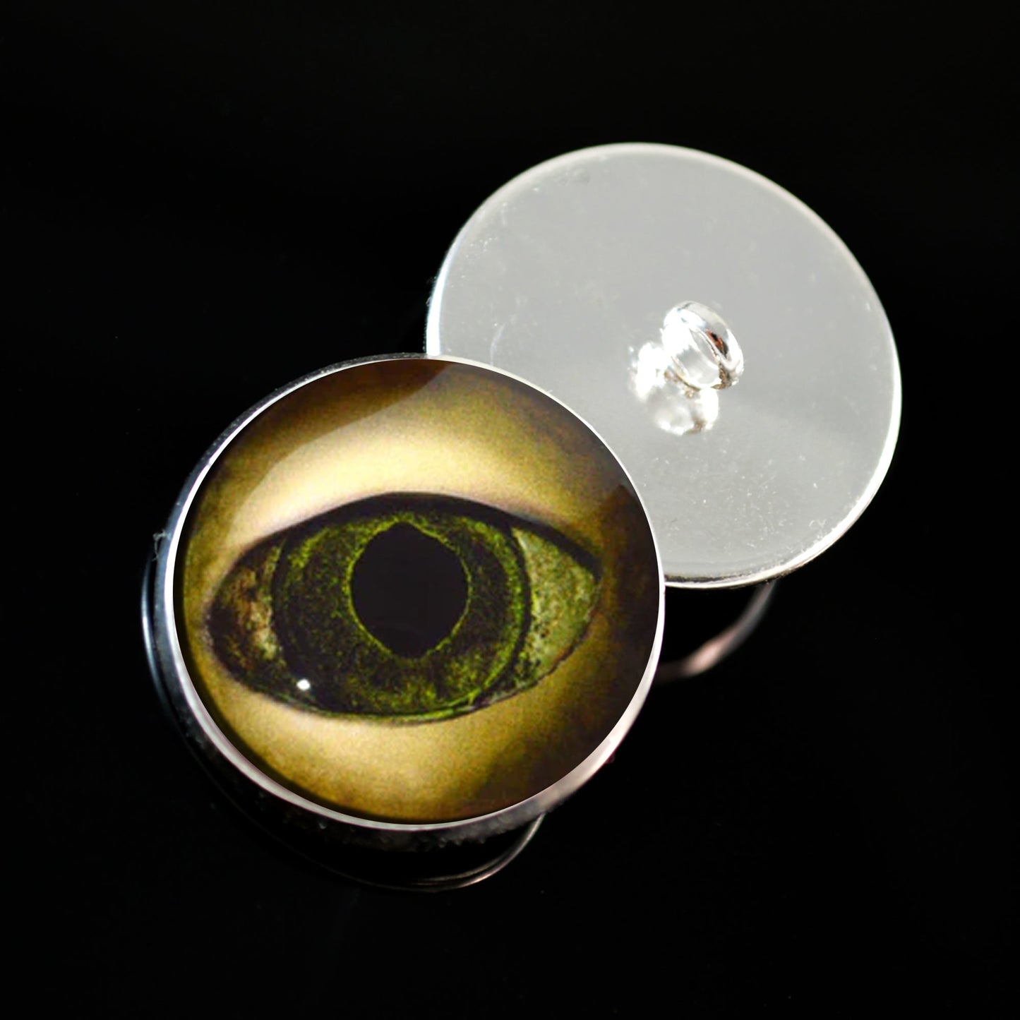 Black Lagoon Creature Sew-On Button Glass Eyes