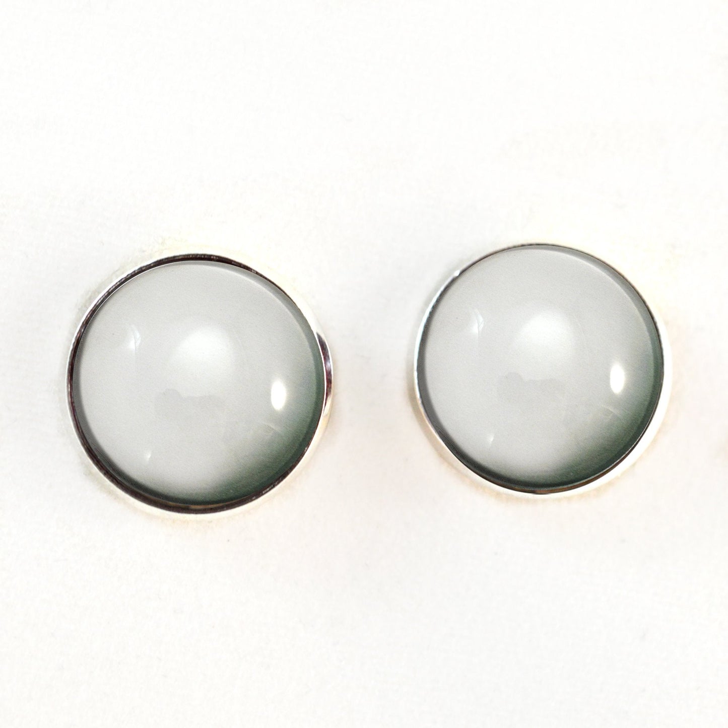 Blank Zombie White Sew-On Button Glass Eyes