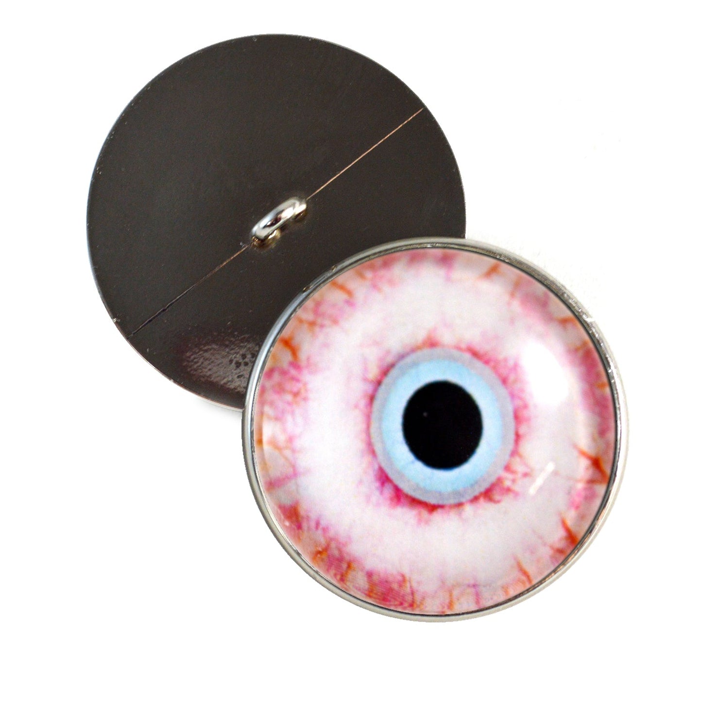 Bloodshot Zombie Sew-On Button Glass Eyes