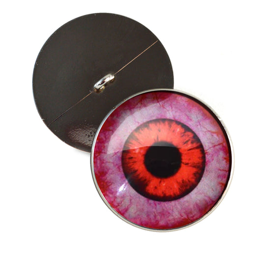 Bloody Zombie Sew-On Button Glass Eyes