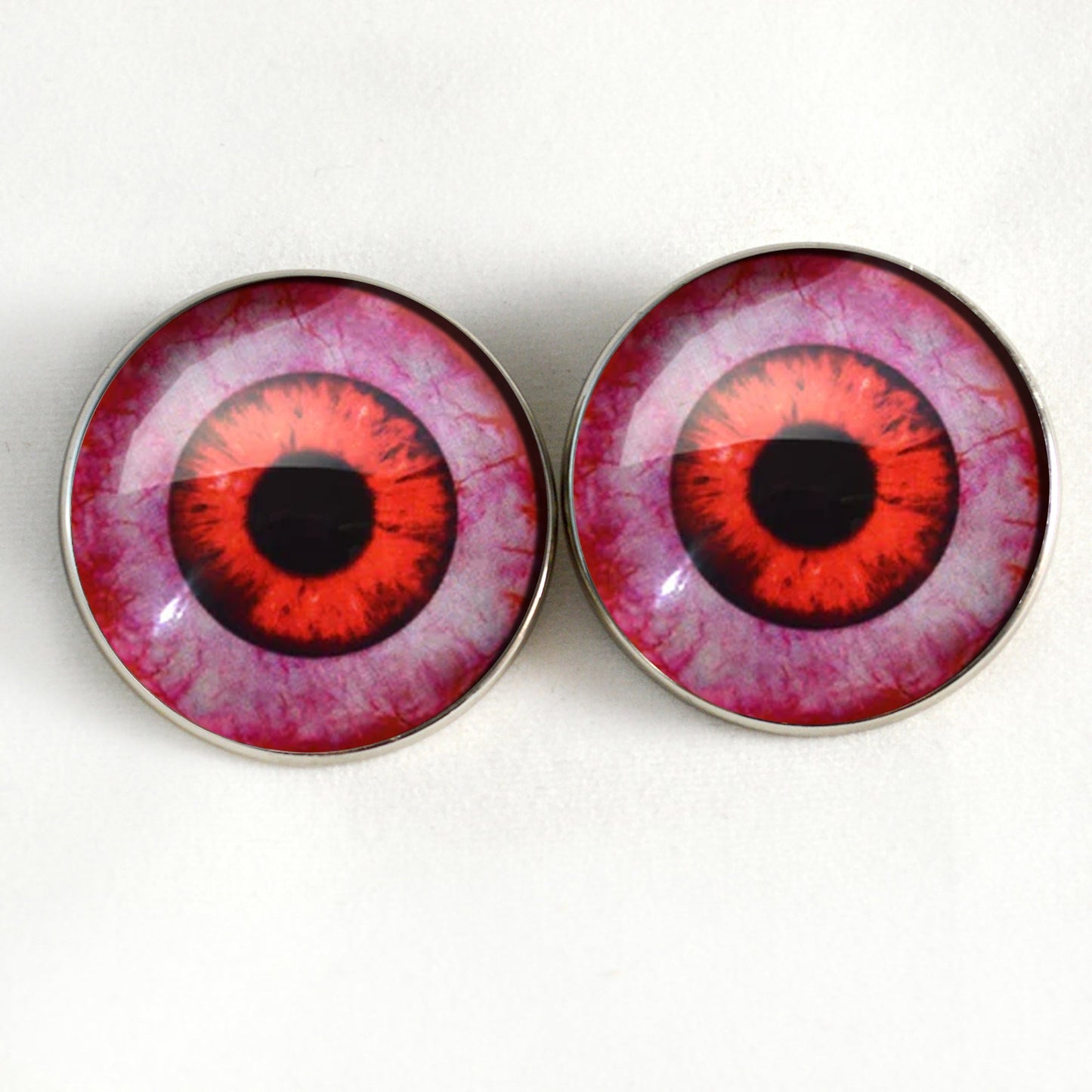 Bloody Zombie Sew-On Button Glass Eyes