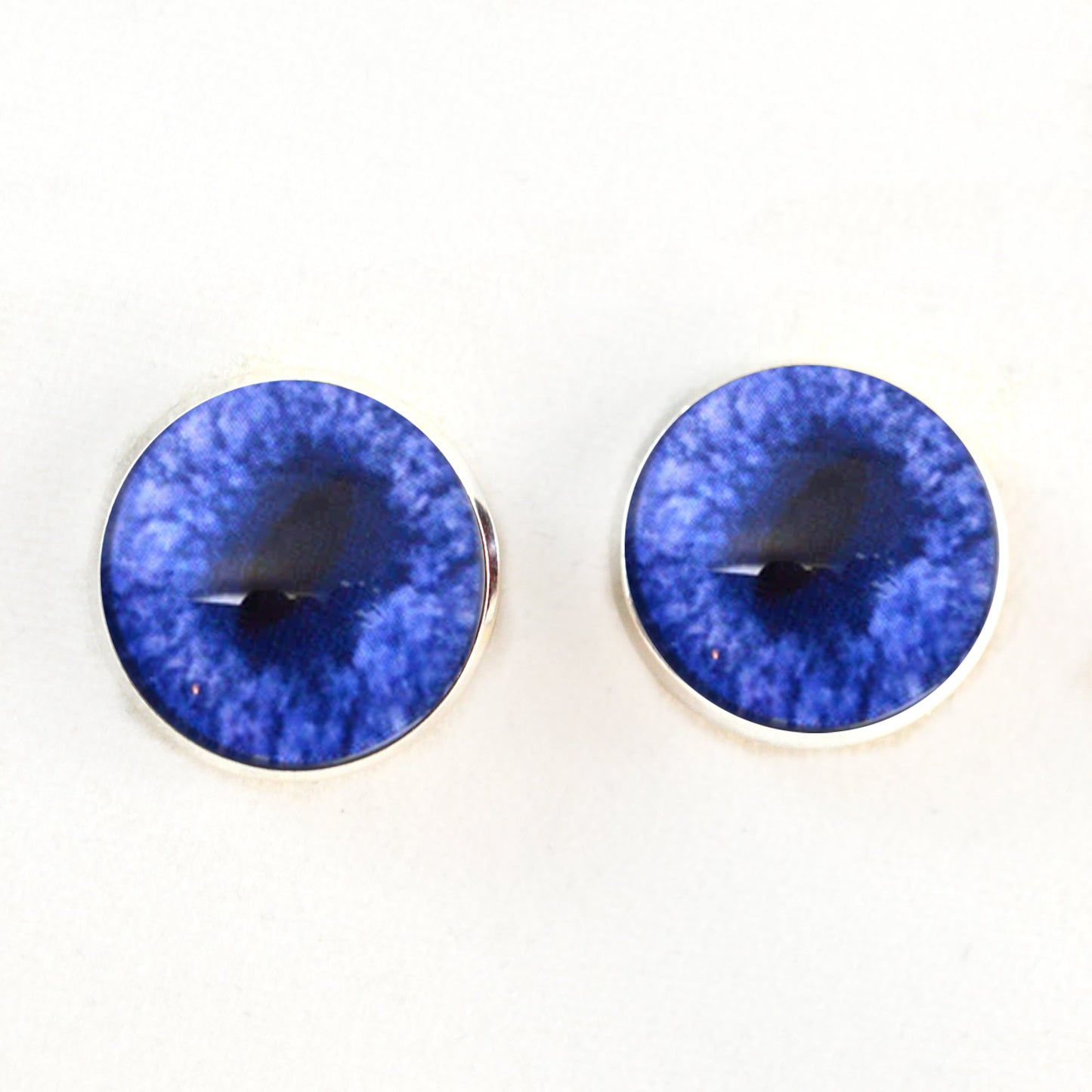 Blue Fox Sew-On Button Glass Eyes