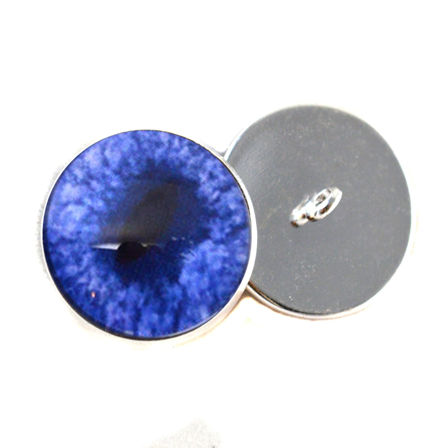 Blue Fox Sew-On Button Glass Eyes