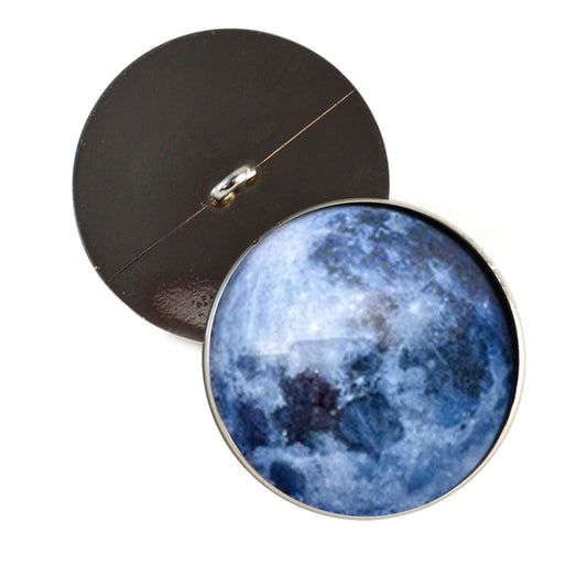 Blue Moon Sew-On Button Glass Eyes