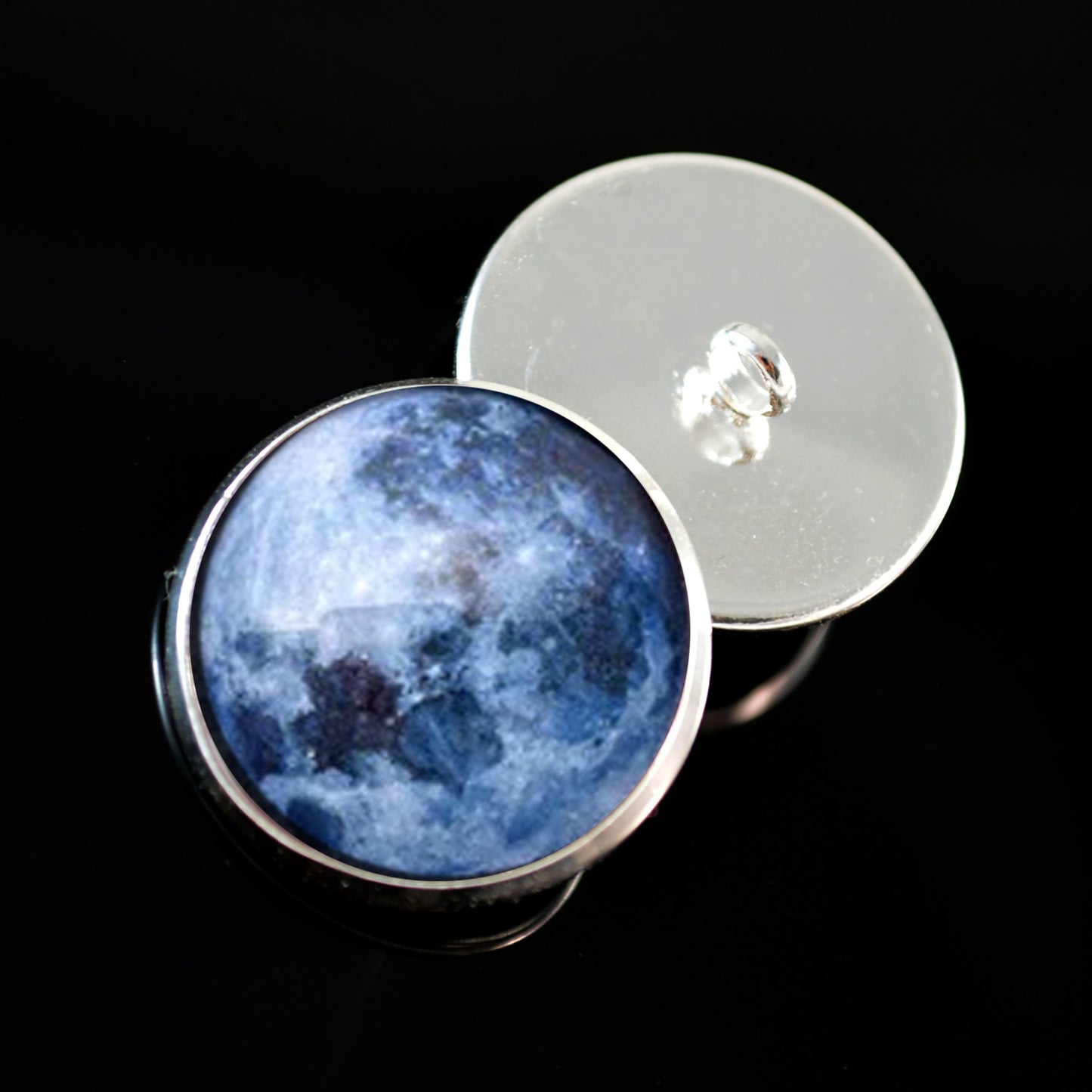 Blue Moon Sew-On Button Glass Eyes