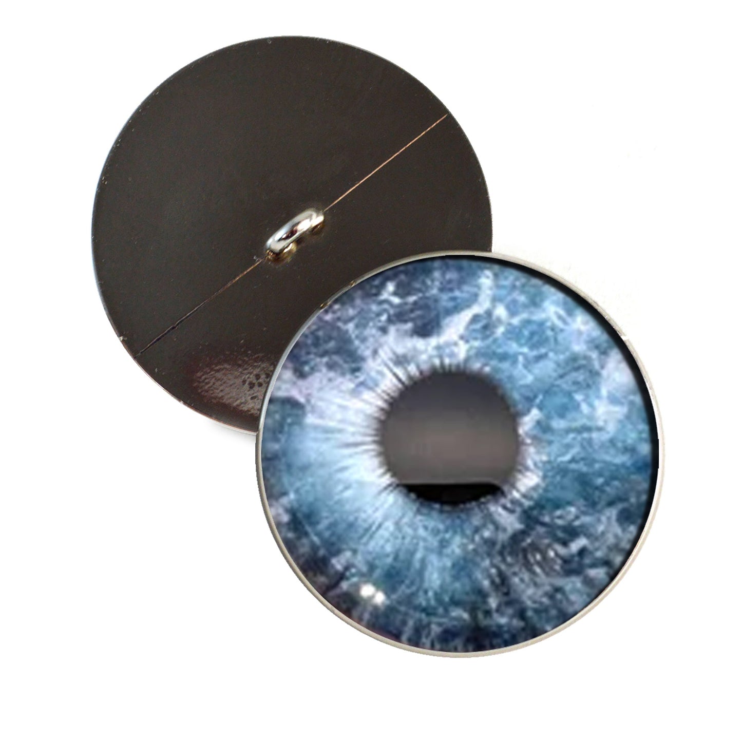 Blue Ocean Water Sew-On Button Glass Eyes