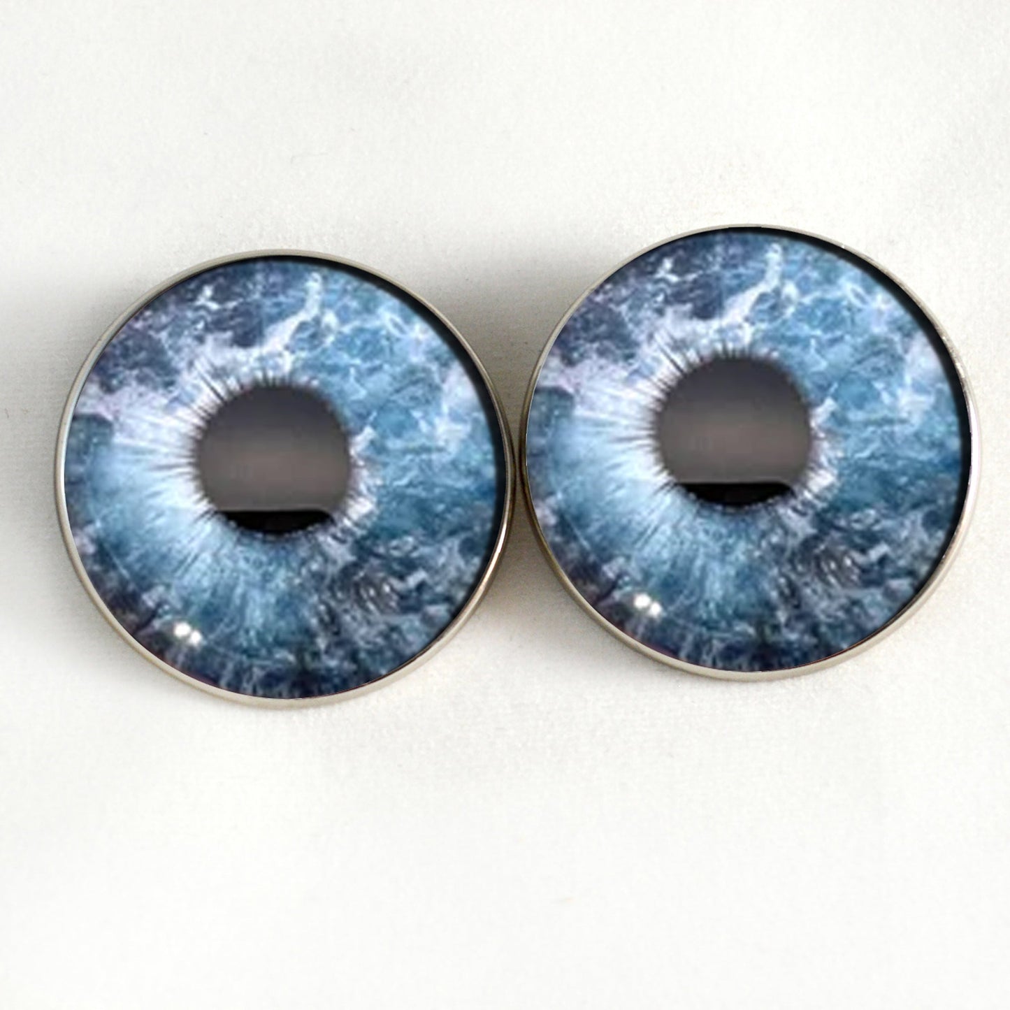 Blue Ocean Water Sew-On Button Glass Eyes