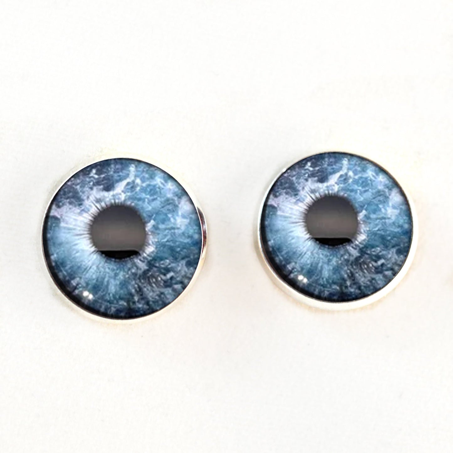 Blue Ocean Water Sew-On Button Glass Eyes