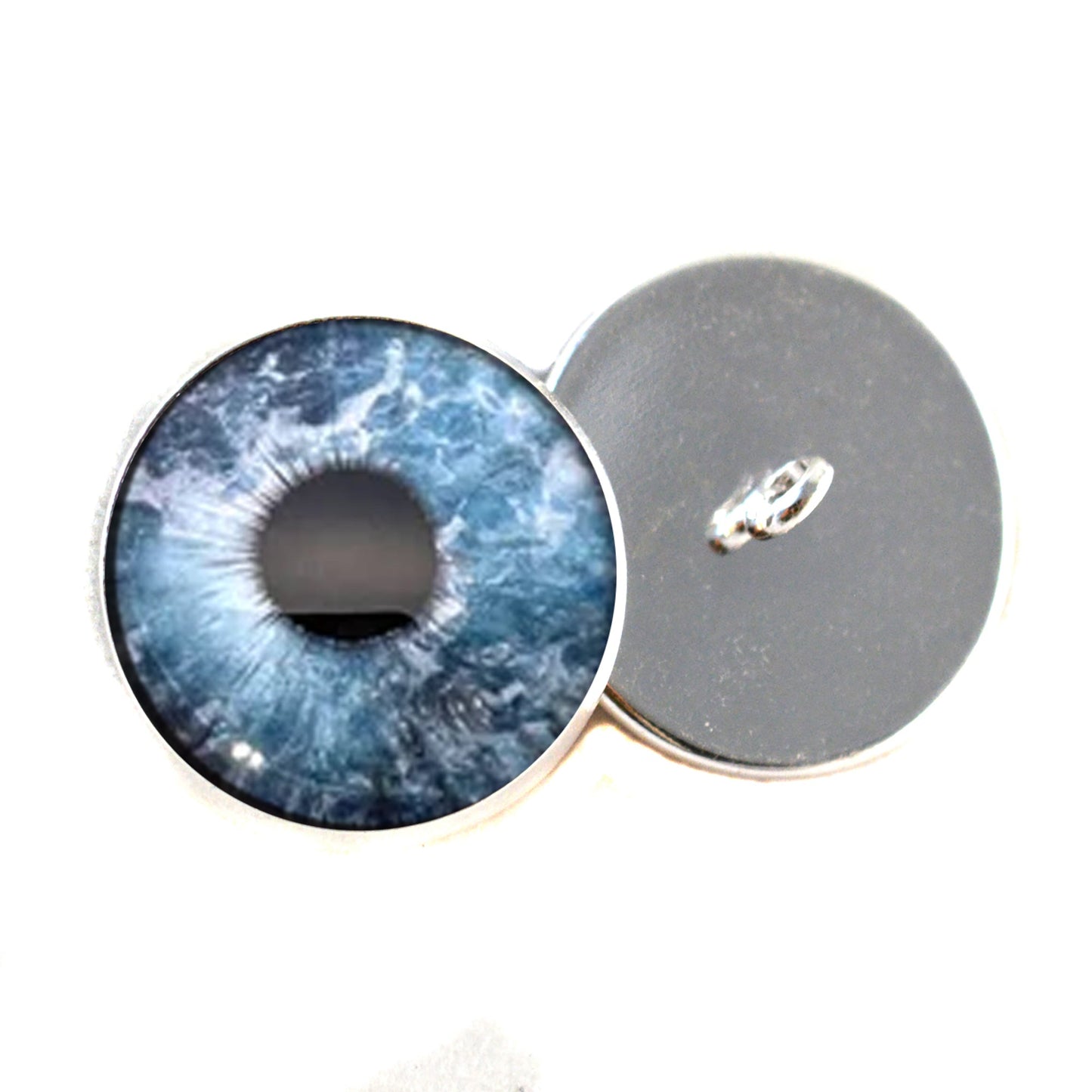Blue Ocean Water Sew-On Button Glass Eyes