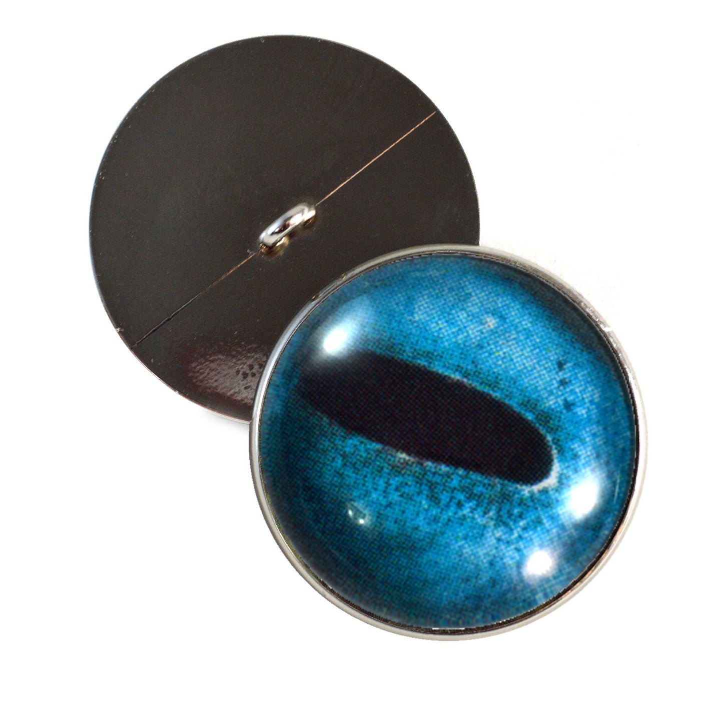 Blue Octopus Sew-On Button Glass Eyes