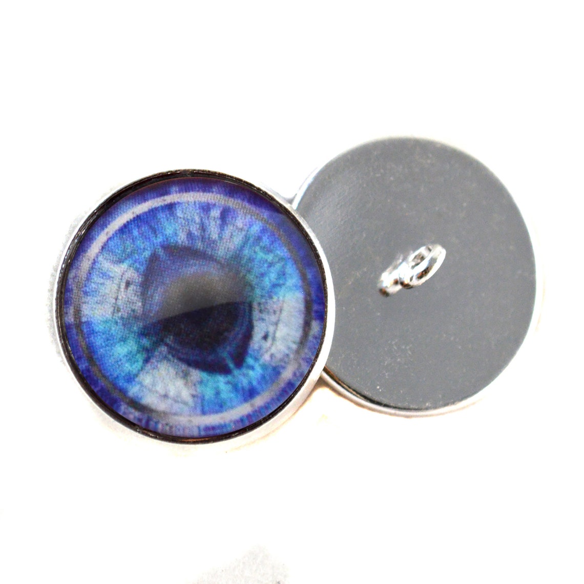 Blue Odin Viking Sew-On Button Glass Eyes