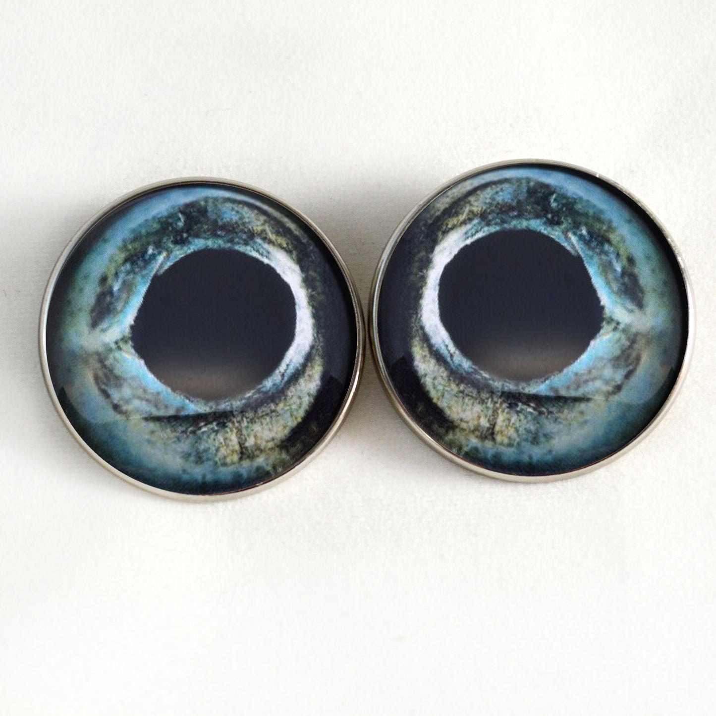 Blue Sturgeon Inspired Sew-On Button Glass Eyes