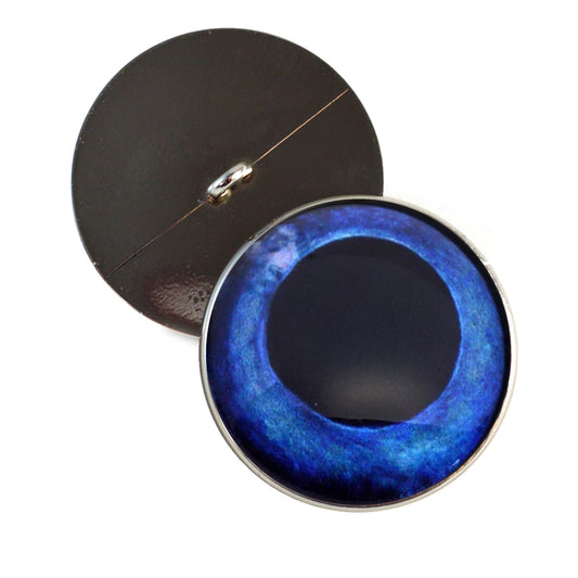 Blue Swordfish Inspired Sew-On Button Glass Eyes