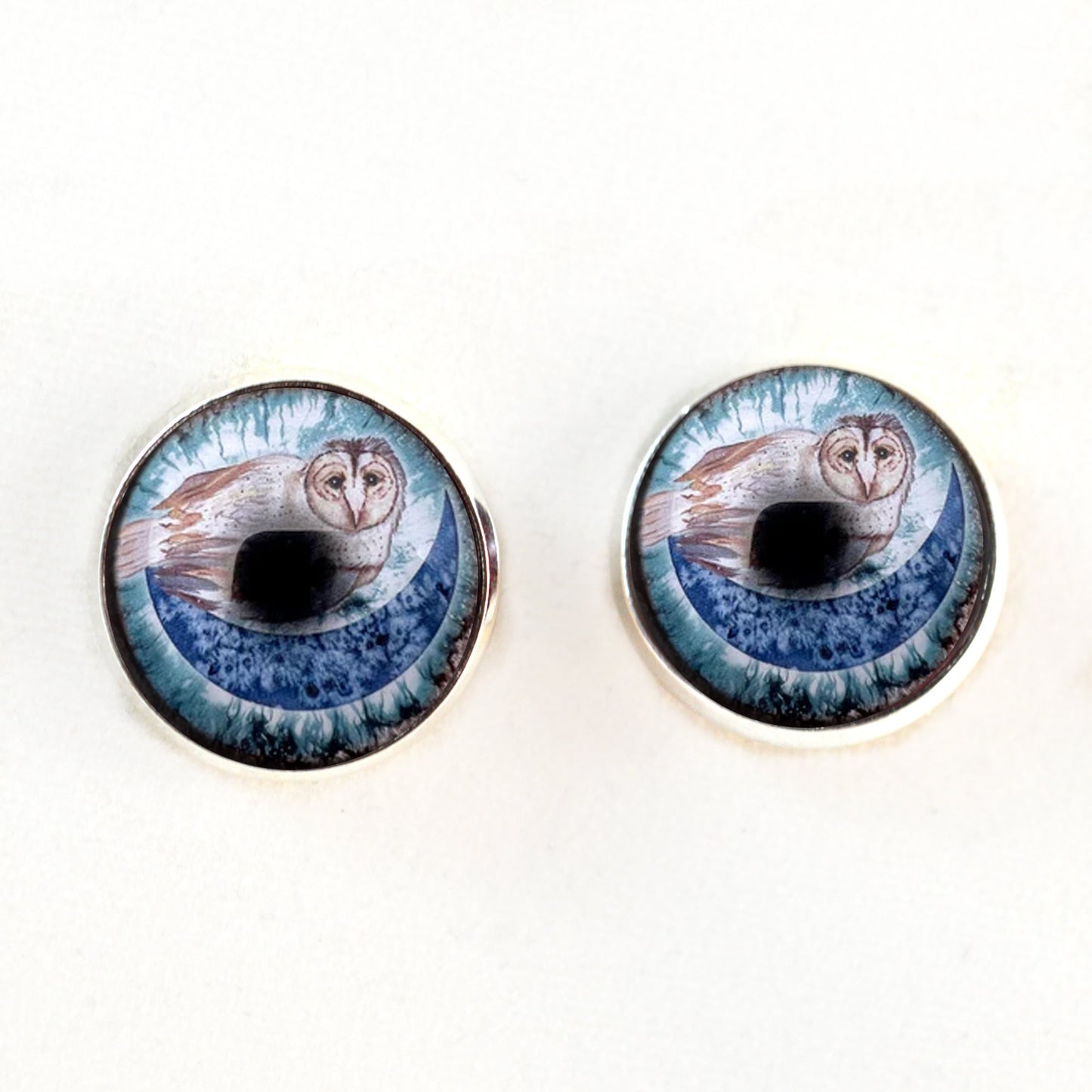 Boho Barn Owl Sew-On Button Glass Eyes