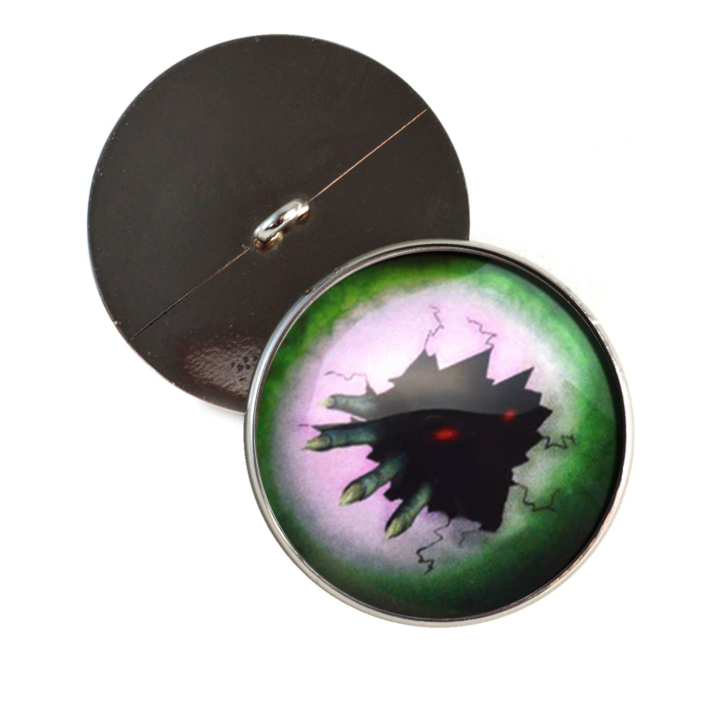 Scary Break in Zombie Sew-On Button Glass Eyes