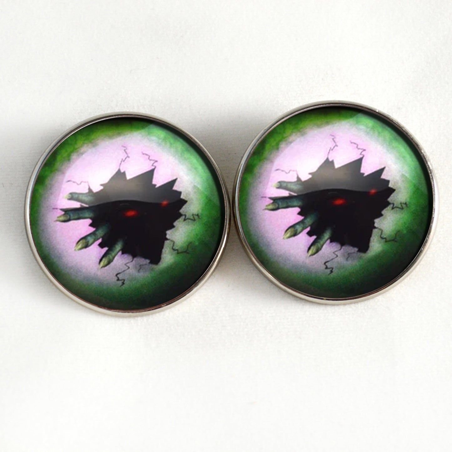 Scary Break in Zombie Sew-On Button Glass Eyes
