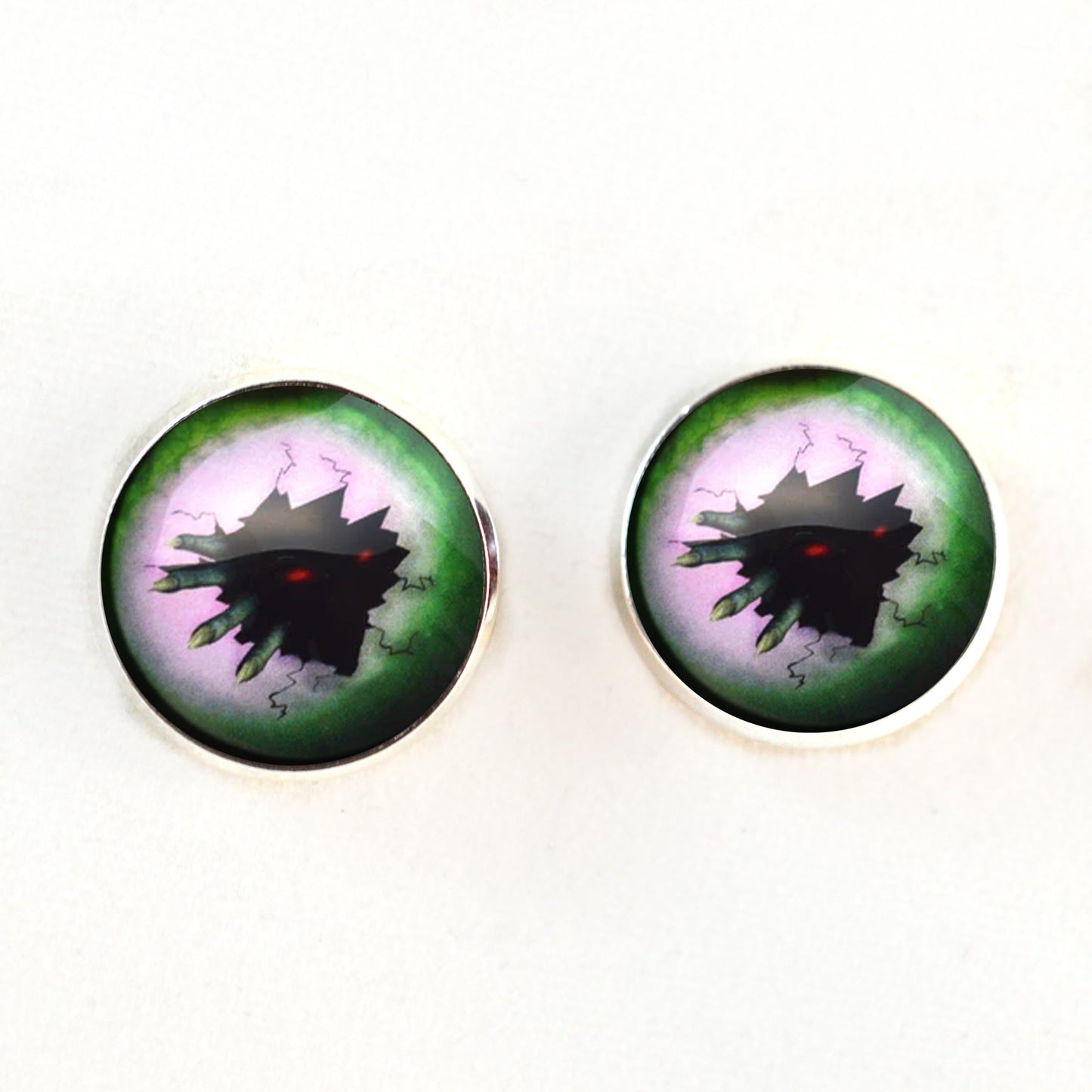 Scary Break in Zombie Sew-On Button Glass Eyes