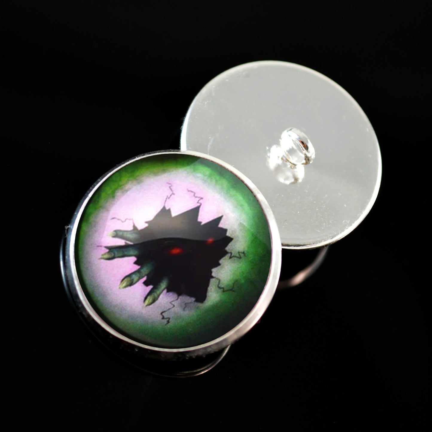 Scary Break in Zombie Sew-On Button Glass Eyes