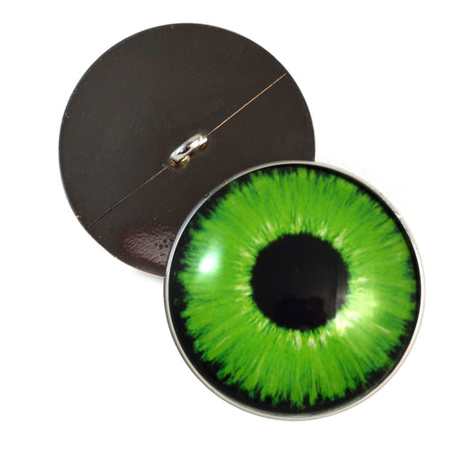 Bright Neon Green Enchanted Sew-On Button Glass Eyes