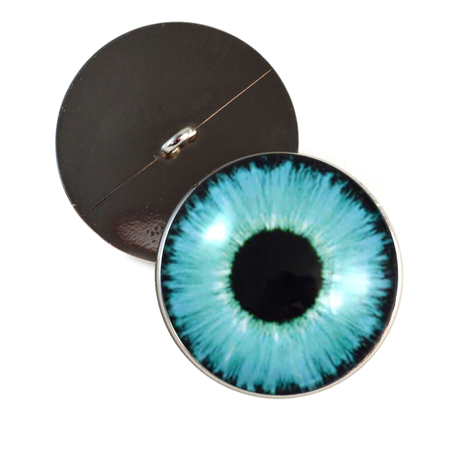 Bright Neon Blue Enchanted Sew-On Button Glass Eyes