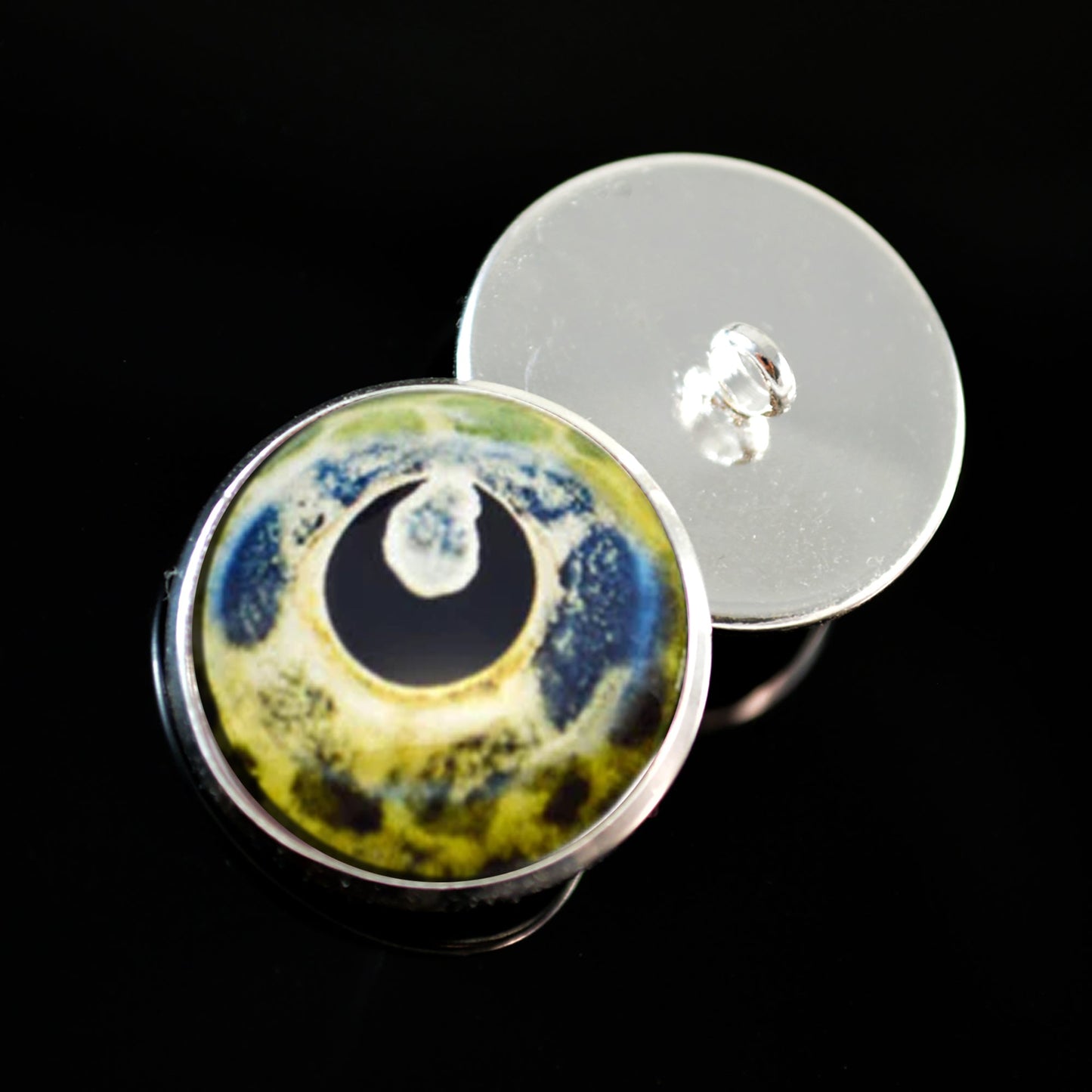 Brocade Catfish Inspired Sew-On Button Glass Eyes