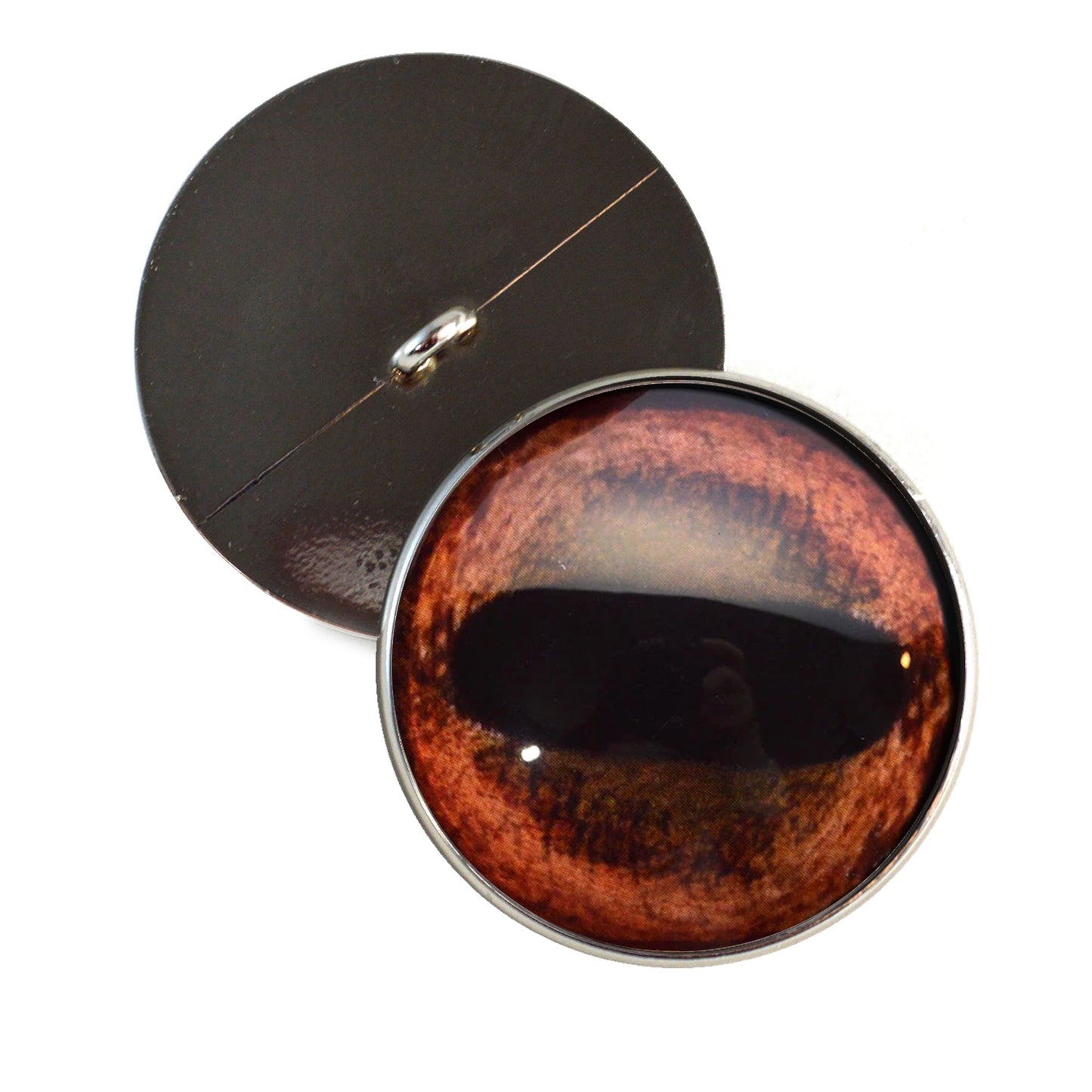 Brown Giraffe Inspired Sew-On Button Glass Eyes